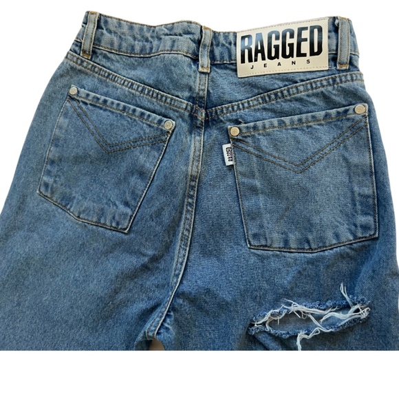 Free People The Ragged Priest back slash High Waisted Mom Jeans size Sz 26 - Picture 3 of 5